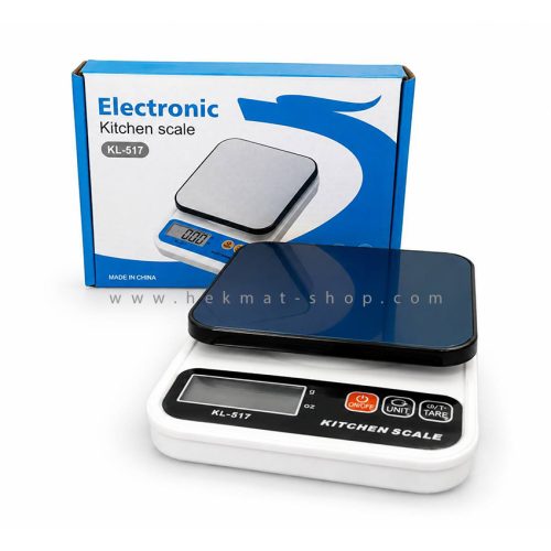 ترازو دیجیتال ۱۰ کیلویی صفحه استیل KL-517 | اندازه‌گیری مواد غذایی | صفحه استیل