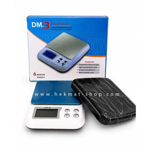 ترازو دیجیتال ۳ کیلویی مدل DM-3 | اندازه‌گیری مواد غذایی | دقت بالا